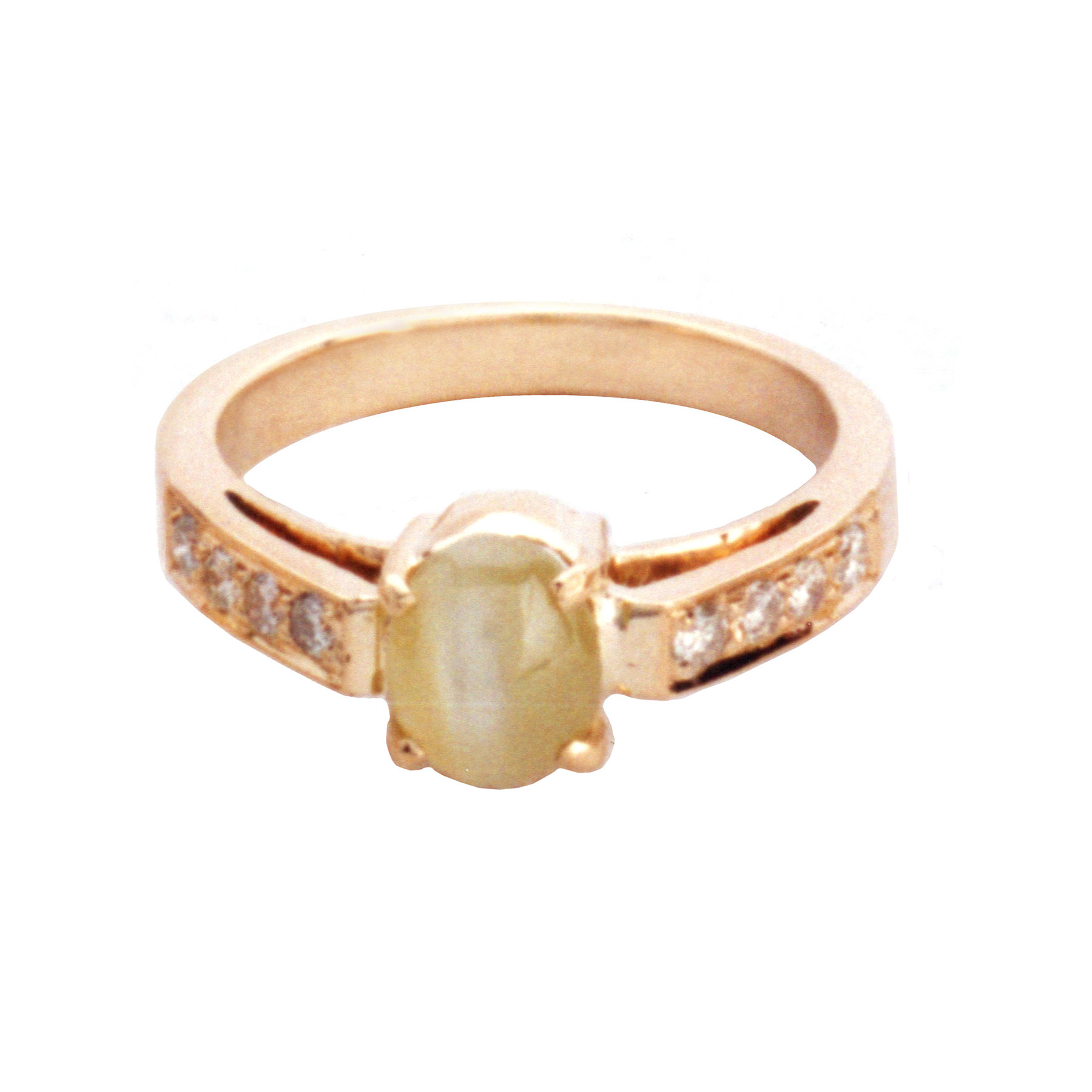 Catseye Diamond Ring